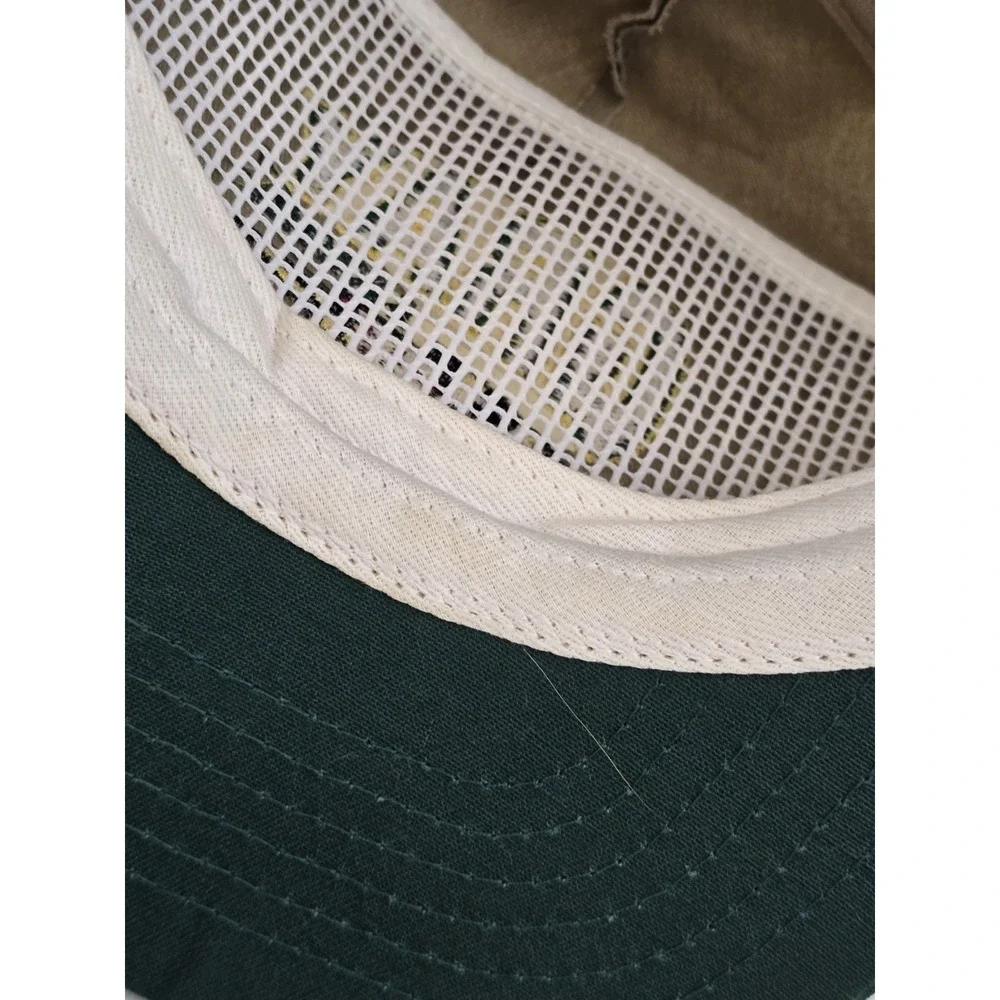 Vintage Trucker Snapback Hat Gray & Son Inc. Advertising Made In USA Green/Tan‎